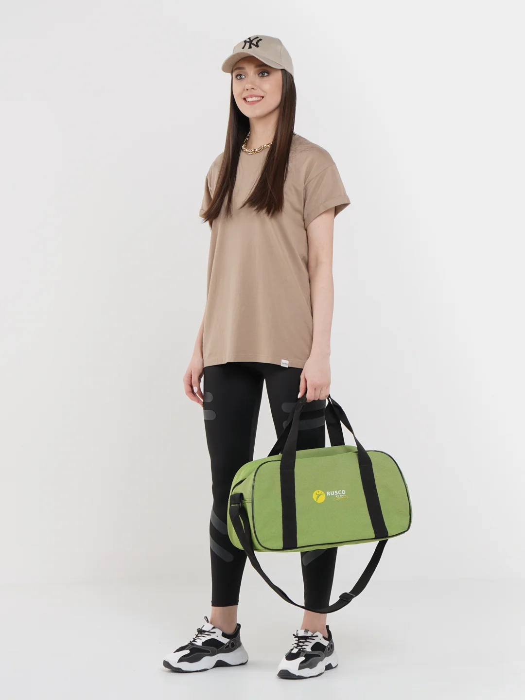 Зеленый спортивная сумка Rusco Sport для фитнеса, 25,5х45х19 см
