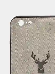 Серый дизайнерский чехол на iPhone с оленем