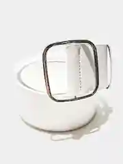 Белый ремень женский  широкий
