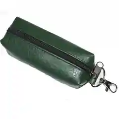 Зеленый ключница на молнии, средний размер, 13*5*3 см