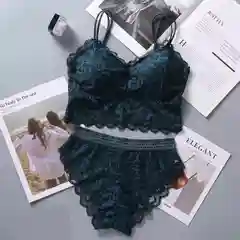 Женский кружевной комплект белья, с трусиками