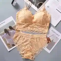 Женский кружевной комплект белья, с трусиками