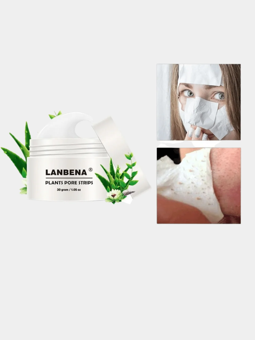 Белая маска от черных точек Lanbena, 30 г