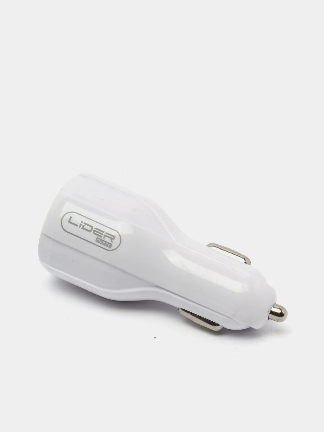 Белый автомобильное зарядное устройство 2 PORT CC512 Micro с 2 USB выходами и кабелем  подсветка