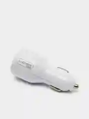 Белый автомобильное зарядное устройство 2 PORT CC512 Micro с 2 USB выходами и кабелем  подсветка