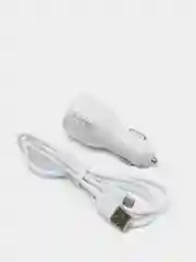 Бежевый меланж автомобильное зарядное устройство 2 PORT CC512 Micro с 2 USB выходами и кабелем  подсветка