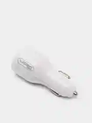 Бежевый меланж автомобильное зарядное устройство 2 PORT CC512 Micro с 2 USB выходами и кабелем  подсветка