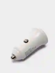 Белый автомобильное зарядное устройство SZX, 2 USB выхода, 2.4А, 2 цвета