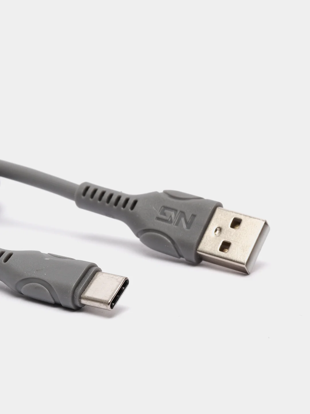 Серый кабель для зарядки телефона MIX, штекер iP/microUSB/Type-C, 1.5м, 2.4А,