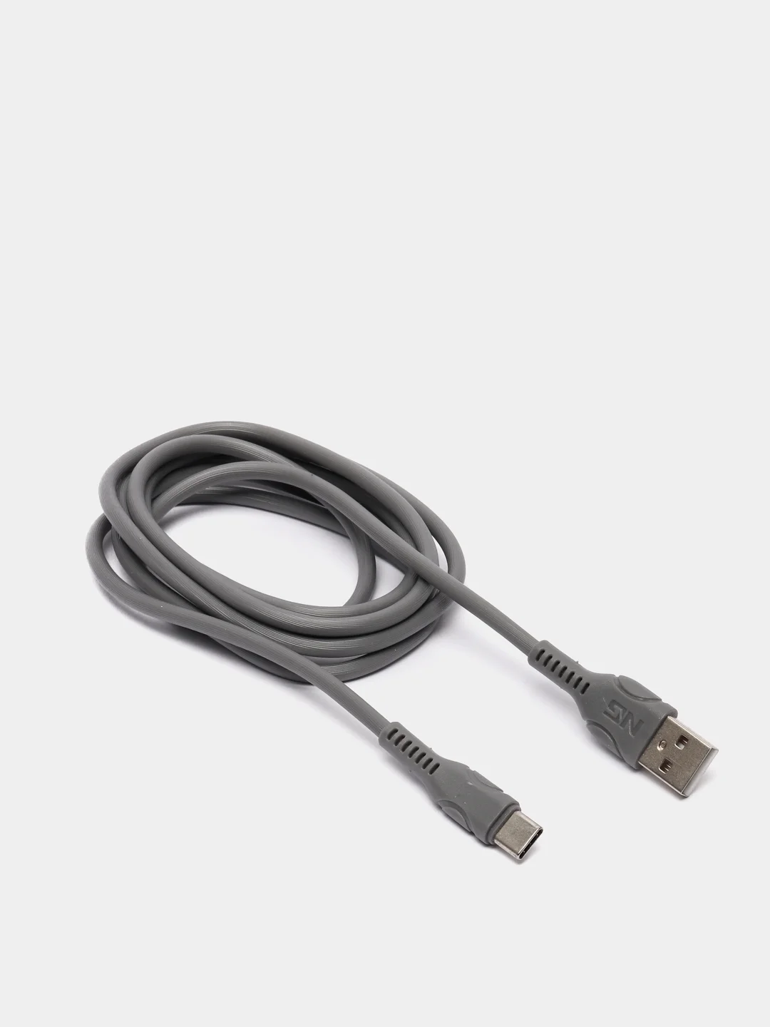 Серый кабель для зарядки телефона MIX, штекер iP/microUSB/Type-C, 1.5м, 2.4А,