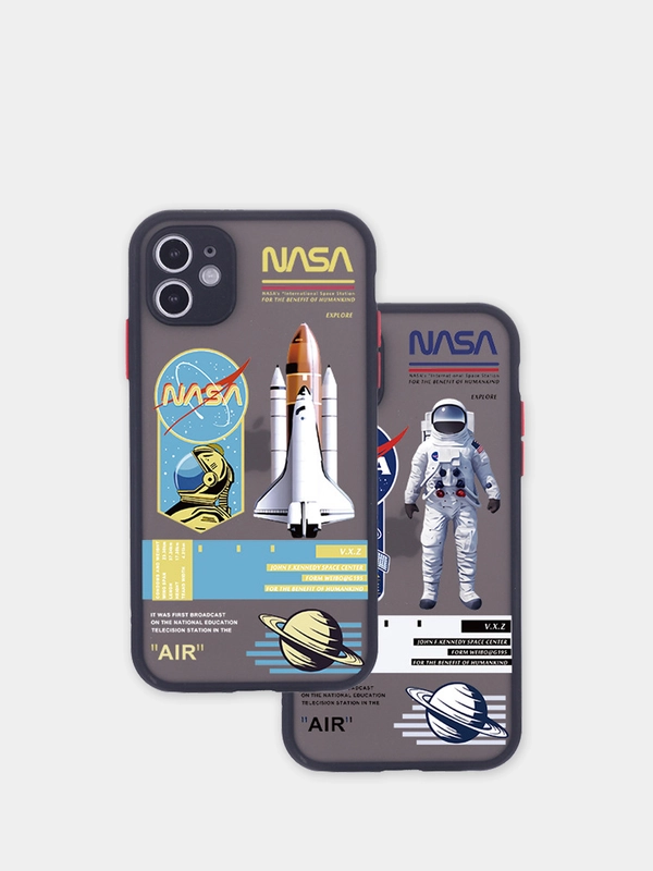 Чехол на телефон с принтом рисунком "NASA" iPhone 7/8 Plus XS XR 11 12 Pro 13 Pro