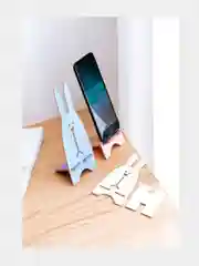 Голубой подставка для телефона, деревянная
