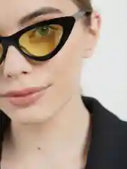 Желтый солнцезащитные очки MIRSEE, в форме "Кошачий глаз"