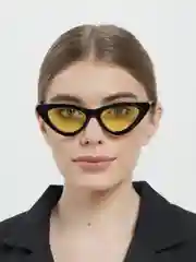 Желтый солнцезащитные очки MIRSEE, в форме "Кошачий глаз"