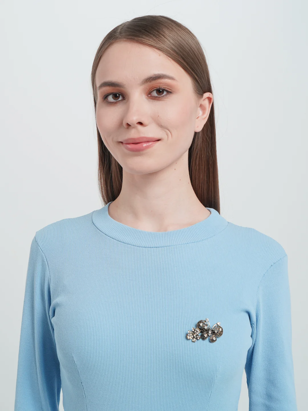 Прозрачный брошь