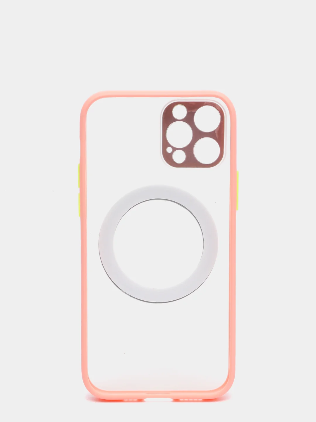 Розовый case, чехол MagSafe c защитой камеры на IPhone 12, 12 Pro