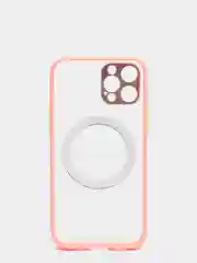 Розовый case, чехол MagSafe c защитой камеры на IPhone 12, 12 Pro