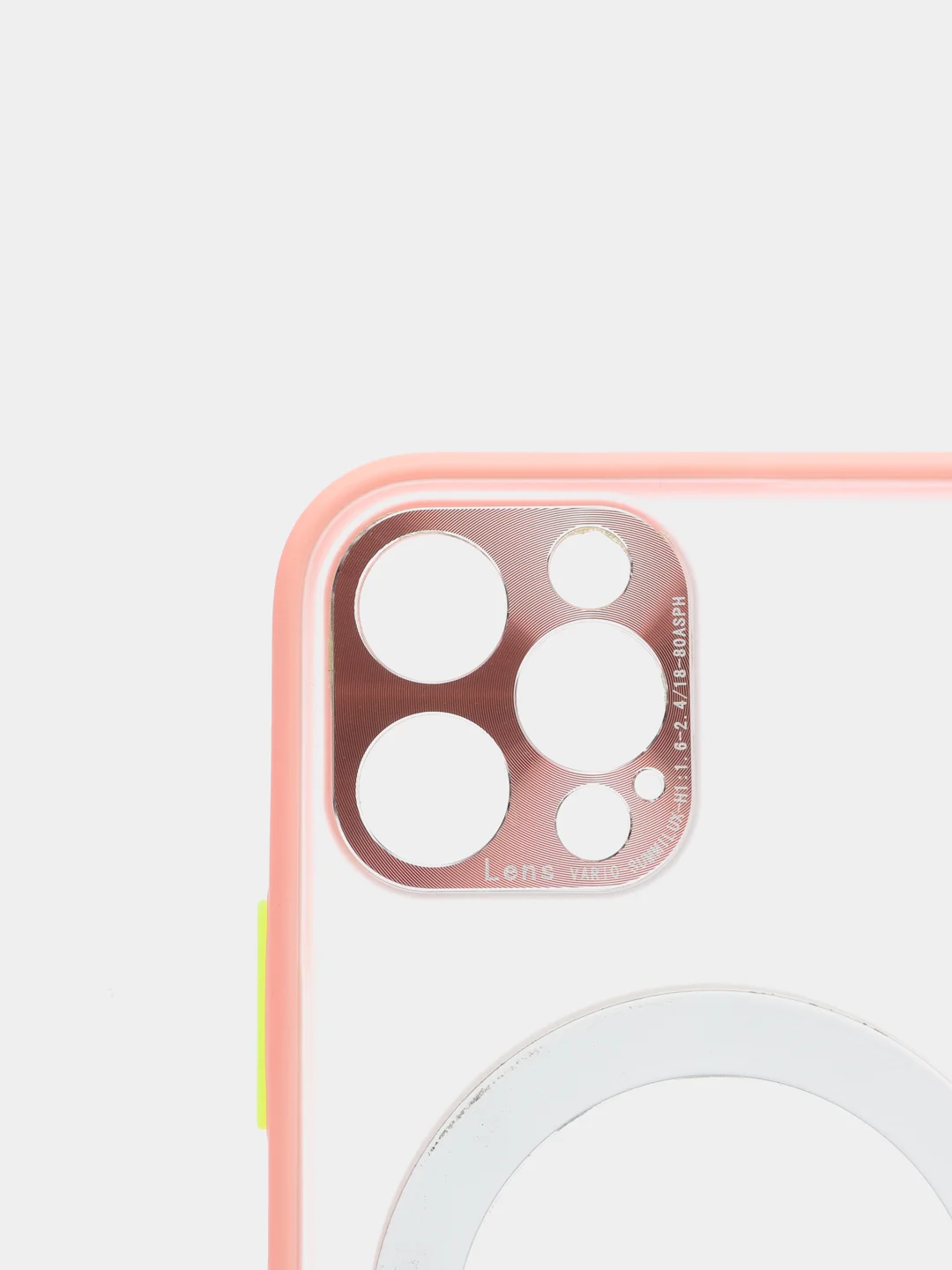 Розовый case, чехол MagSafe c защитой камеры на IPhone 12, 12 Pro