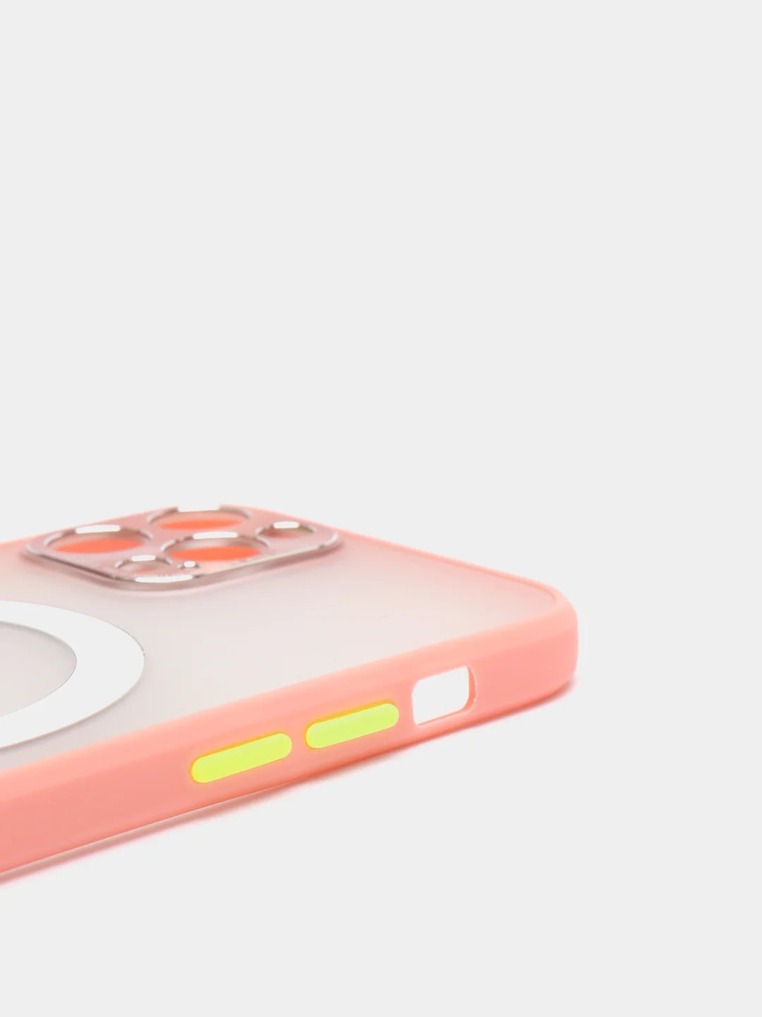 Розовый case, чехол MagSafe c защитой камеры на IPhone 12, 12 Pro