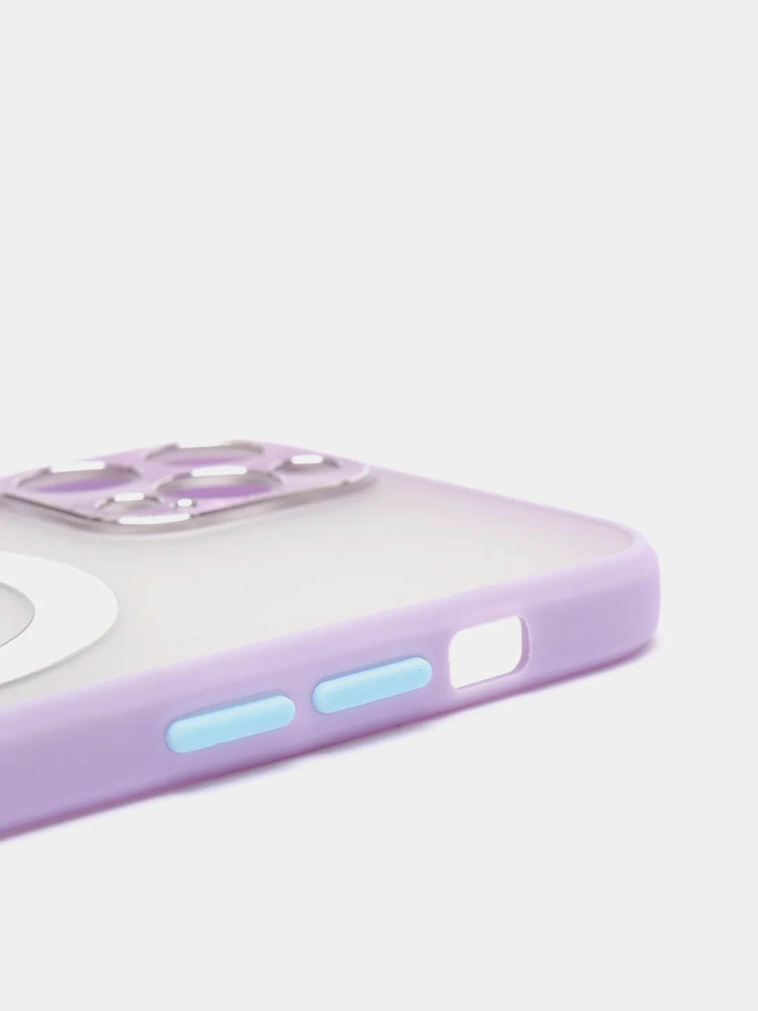 Фиолетовый case, чехол MagSafe c защитой камеры на IPhone 12, 12 Pro