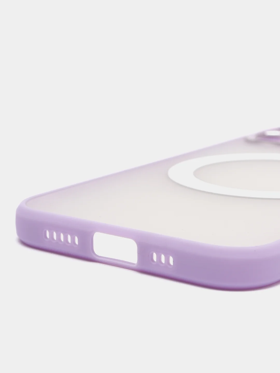Фиолетовый case, чехол MagSafe c защитой камеры на IPhone 12, 12 Pro