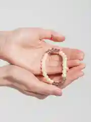 Браслет, под жемчуг и хрусталь