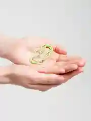 Зеленый чокер-цепочка на шею из бисера с удлинителем