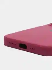 Багровый чехол Silicone Case для iPhone 13 Pro, с защитой камеры, закрытый низ