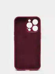 Багровый чехол Silicone Case для iPhone 13 Pro, с защитой камеры, закрытый низ