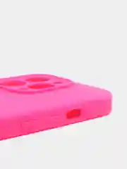 Фуксия чехол Silicone Case для iPhone 13 Pro, с защитой камеры, закрытый низ
