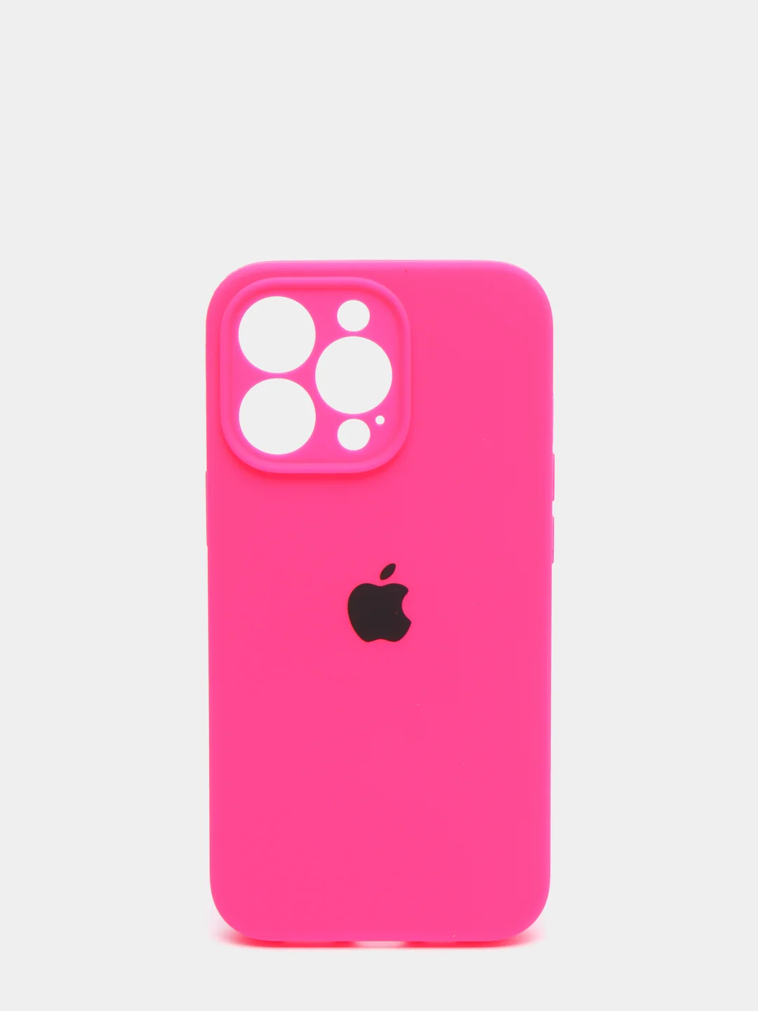 Фуксия чехол Silicone Case для iPhone 13 Pro, с защитой камеры, закрытый низ