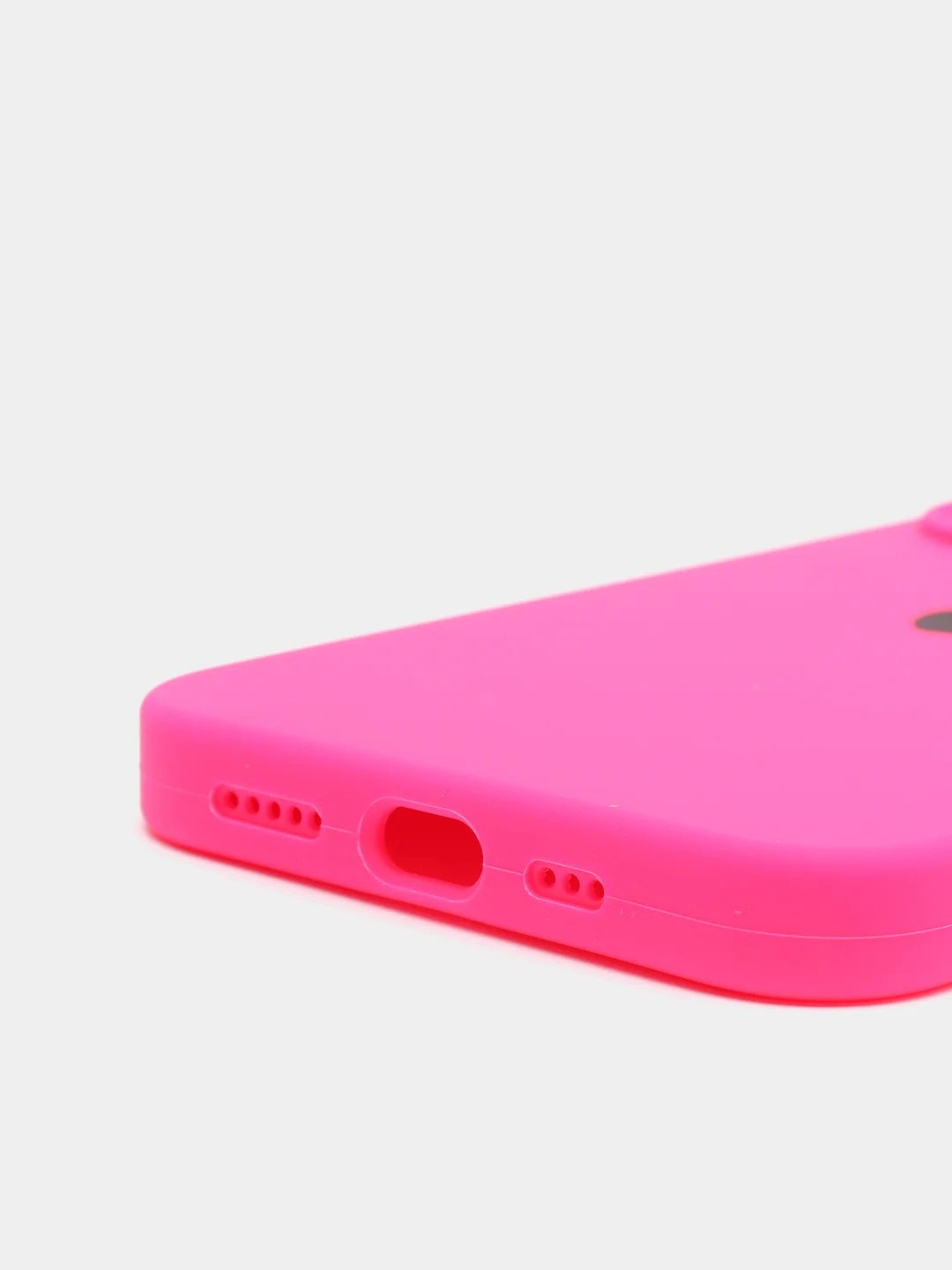 Фуксия чехол Silicone Case для iPhone 13 Pro, с защитой камеры, закрытый низ