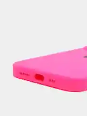 Фуксия чехол Silicone Case для iPhone 13 Pro, с защитой камеры, закрытый низ