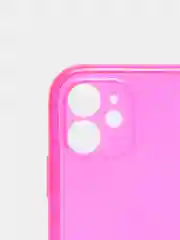Розовый чехол силиконовый iPhone 11/12/12pro/12mini/13/13pro/13/mini/13pro max, с защитой камеры