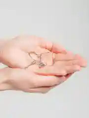 Серьги-кольца с подвеской