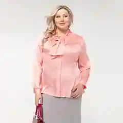 Розовый рубашки больших размеров