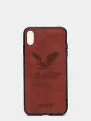 Коричневый дизайнерский чехол на iPhone с орлом