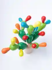 Бирюзовый деревянный балансир Кактус