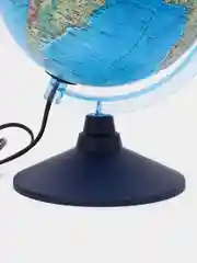 Глобус Земли физический, рельефный, с подсветкой, 210  мм