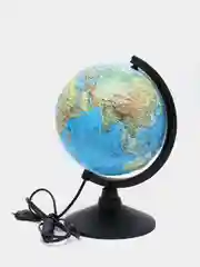 Глобус Земли, физико-политический, рельефный, с подсветкой, 210 мм