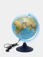 Глобус Земли ландшафтный рельефный с подсветкой, 250  мм