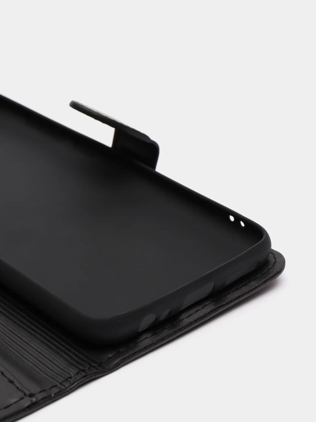 Черный кожаный PU чехол книжка Xiaomi Redmi Note 9 / Redmi 10X 4G