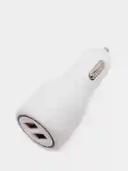Белый автомобильное зарядное устройство на 2 USB разъема (3,0А-3,1А), Быстрая зарядка