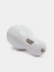 Белый автомобильное зарядное устройство на 2 USB разъема (3,0А-3,1А), Быстрая зарядка