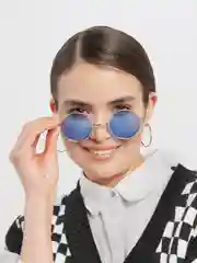 Бронзовый солнцезащитные очки круглые унисекс