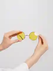 Желтый солнцезащитные очки круглые унисекс