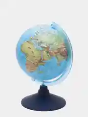 Глобус Земли физический рельефный, 210 мм
