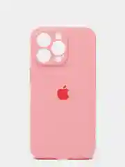 Розовый чехол Silicone Case для iPhone 13 Pro, с защитой камеры, закрытый низ