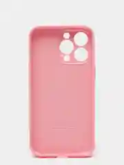 Розовый чехол Silicone Case для iPhone 13 Pro, с защитой камеры, закрытый низ