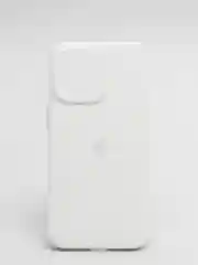 Молочный чехол Silicone Case для iPhone 13 Pro, с защитой камеры, закрытый низ